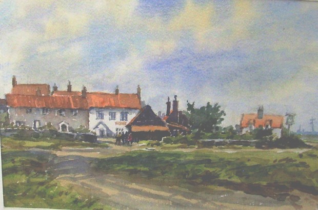 THE DUN COW AT SALTHOUSE, NORTH NORFOLK COAST, BY J.S.W.
