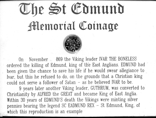 The St EDMUND MEMORIAL COINAGE | joemasonspage